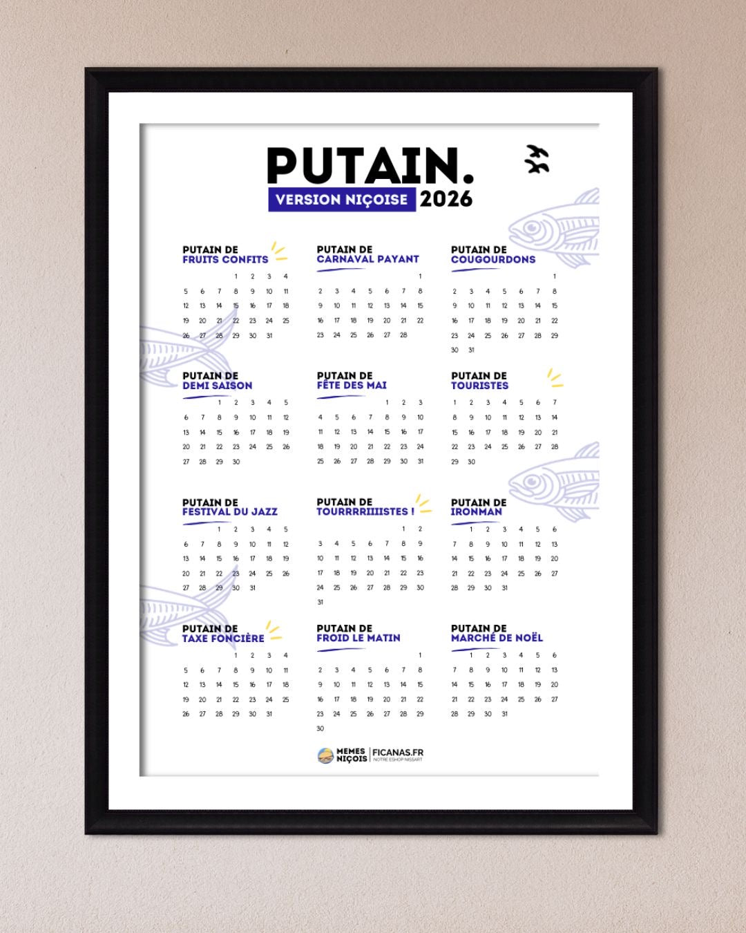 Calendrier "Putain" Nice